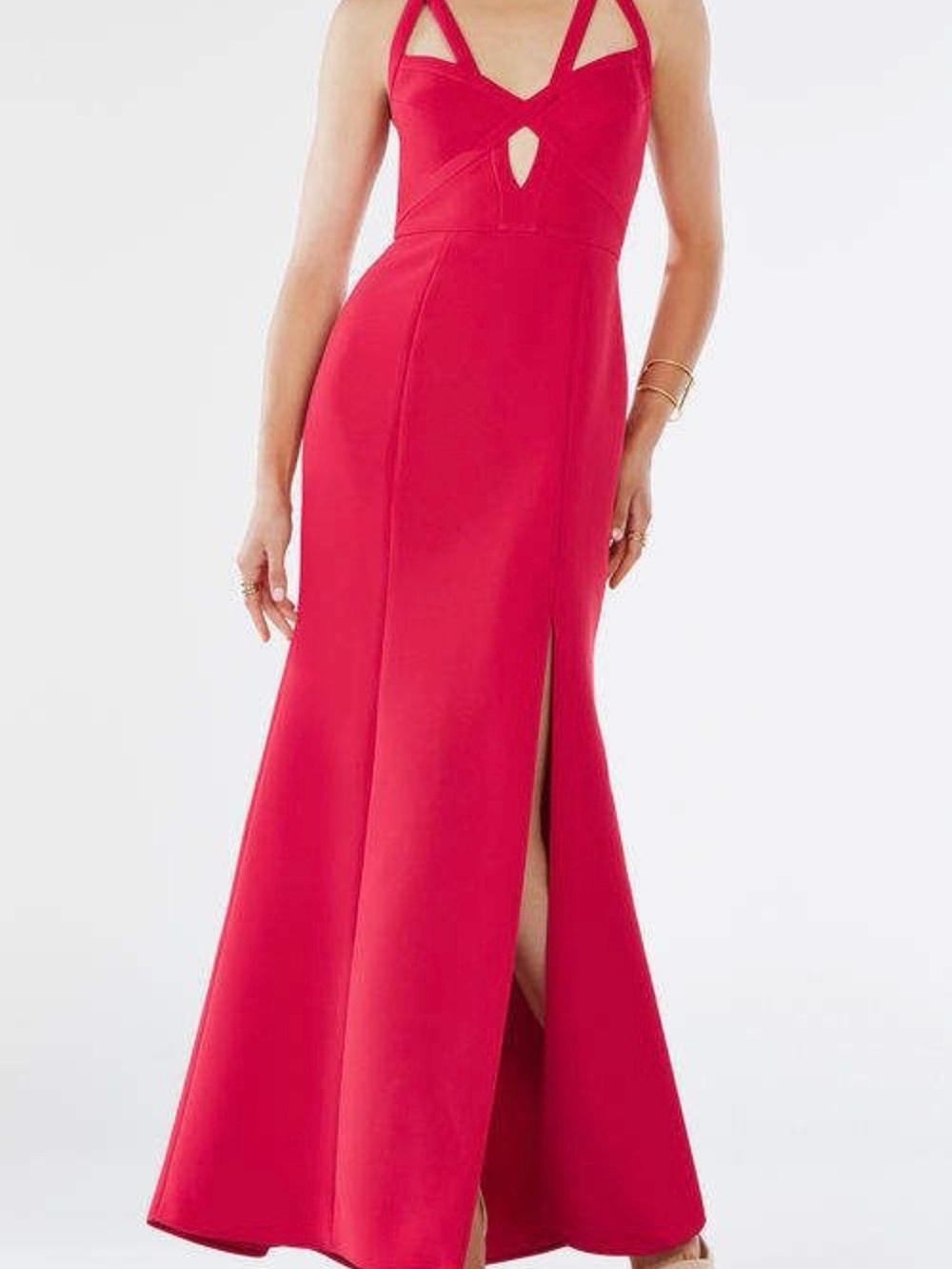 BCBGMaxAzria Madilynn Cutout Strappy Mermaid Gown